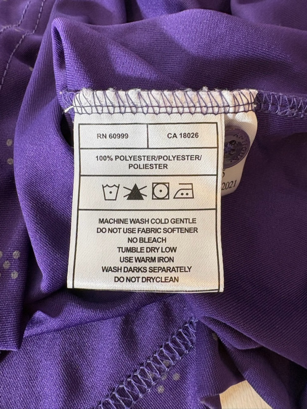 Antigua Purple Polo with Gold LSU Embroidery 1973 - Picture 8 of 12